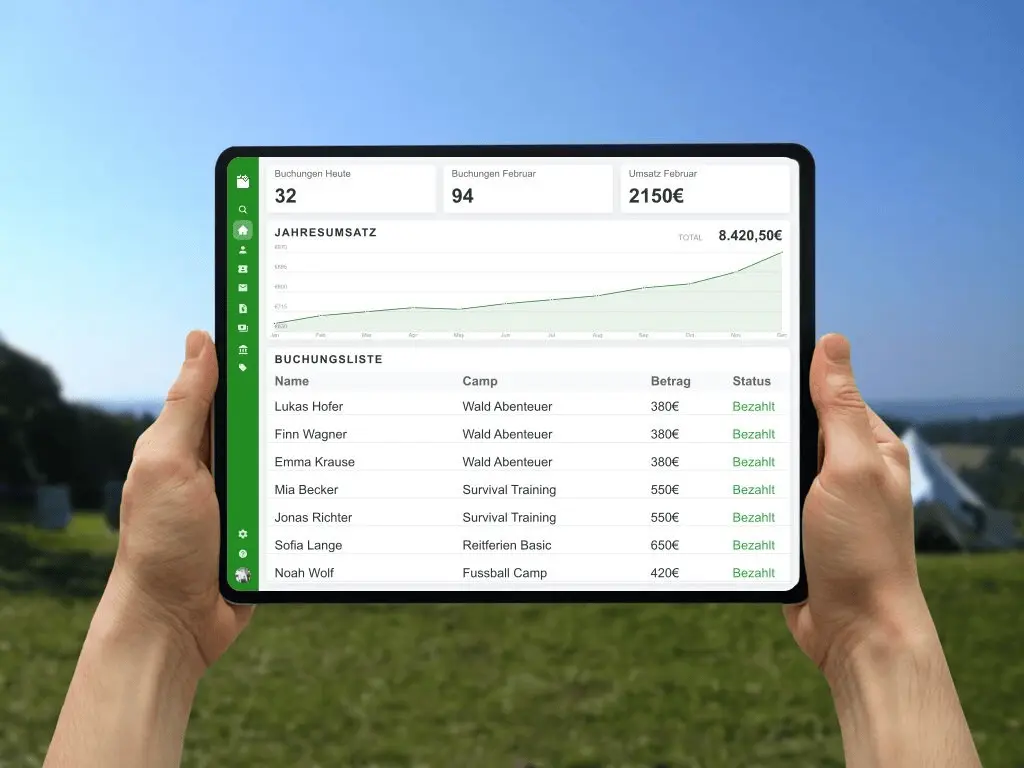 Automatisierte Rechnungsstellung und Ratenzahlung für Kindercamps und Freizeiten mit digitalen Zahlungsoptionen