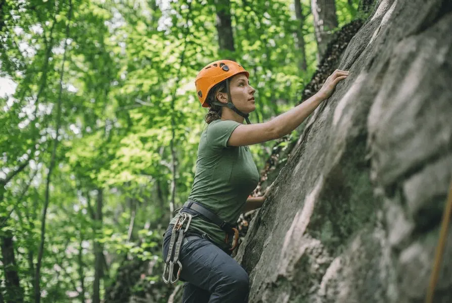Gruppe glücklicher Kinder bei Bewegungsspielen im Sommercamp auf einer Wiese im Freien