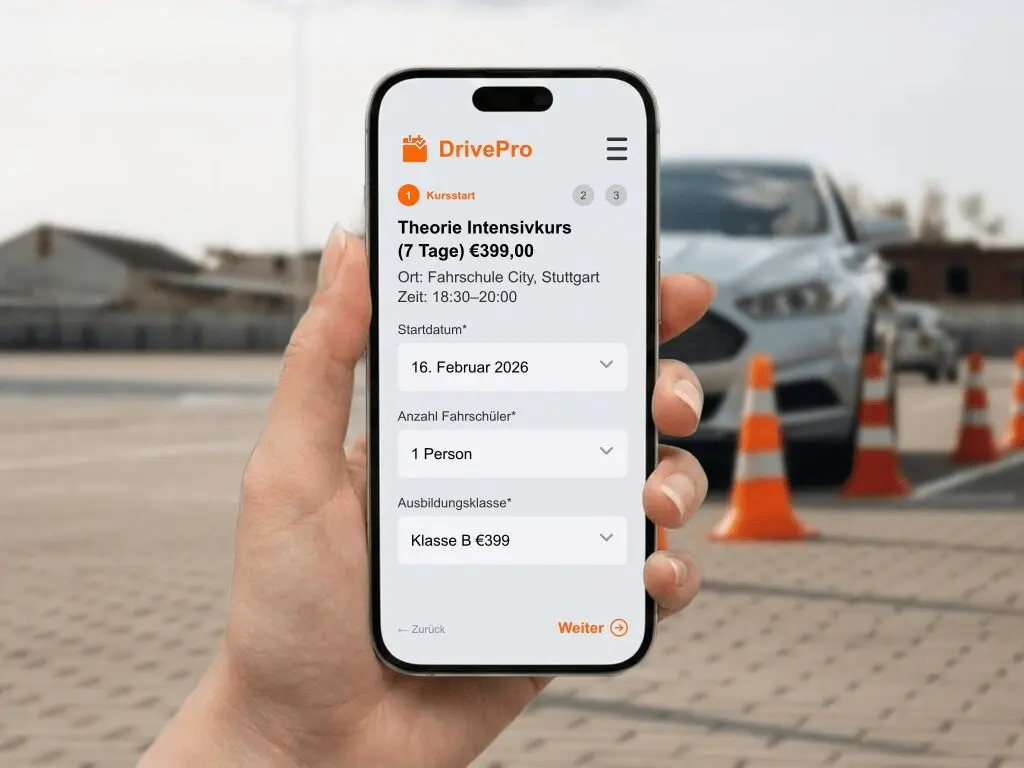 Online Anmeldung für Theoriekurse und ASF Seminare in der Fahrschule