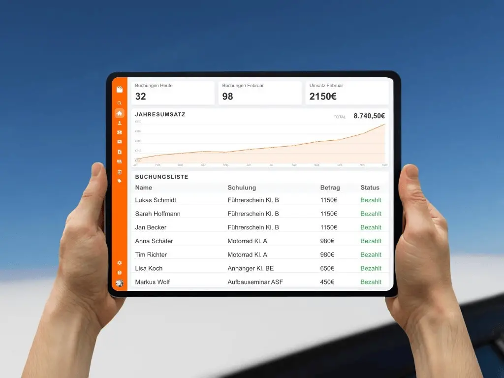 Digitale Verwaltung von Fahrschülern und automatisierte Büroprozesse