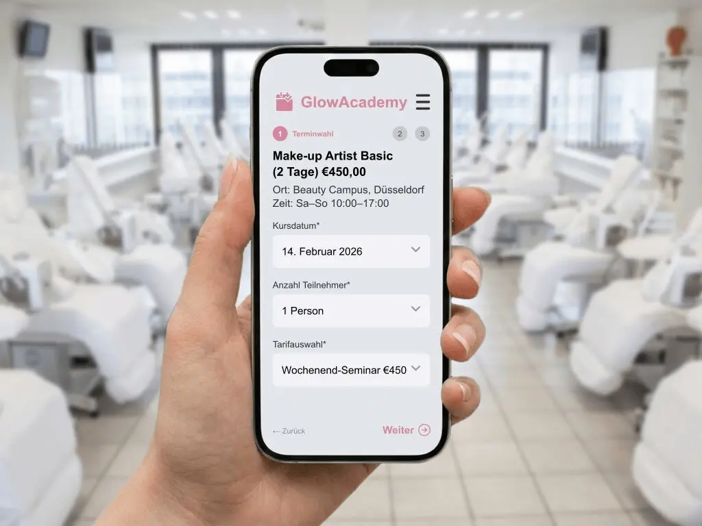 Digitale Verwaltung von Schülerdaten und Anmeldungen für Kosmetikschulen und Make-up Artist Ausbildungen