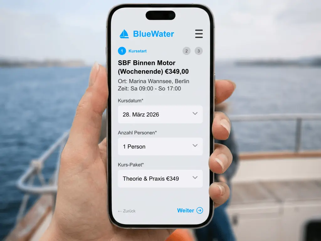 Sportbootführerschein Ausbildung SBF Binnen und See Praxisunterricht auf dem Boot
