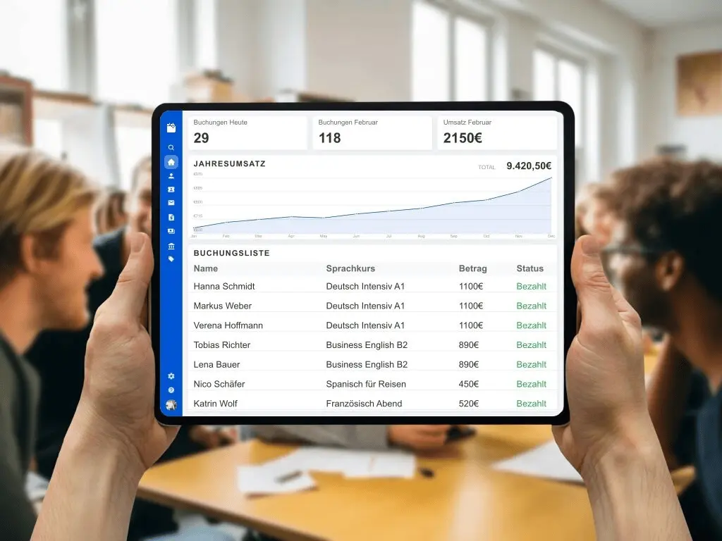 Digitale Rechnungsstellung E-Rechnung und Zahlungsabwicklung für Sprachkurse
